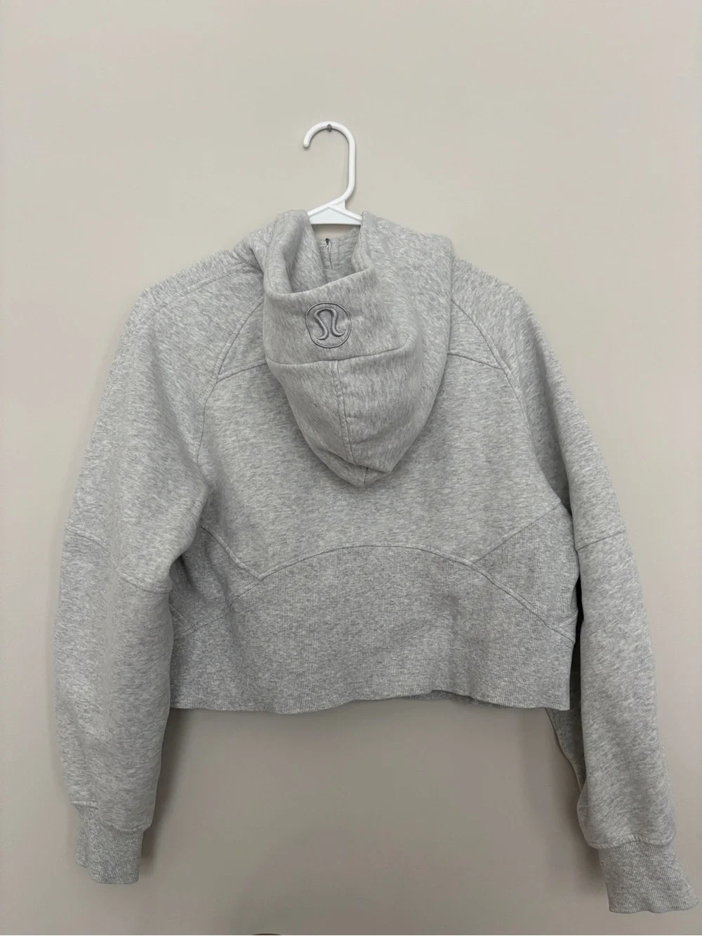 Lululemon Gray Half-Zip Hooded cropped Sweatshirt for Women